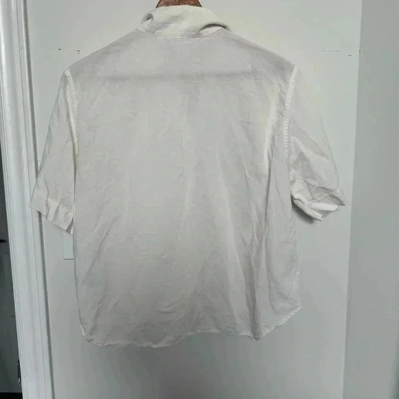 UNIQLO LINEN BLEND OPEN COLLAR SHORT SLEEVE SHIRT XS - Picture 5 of 6